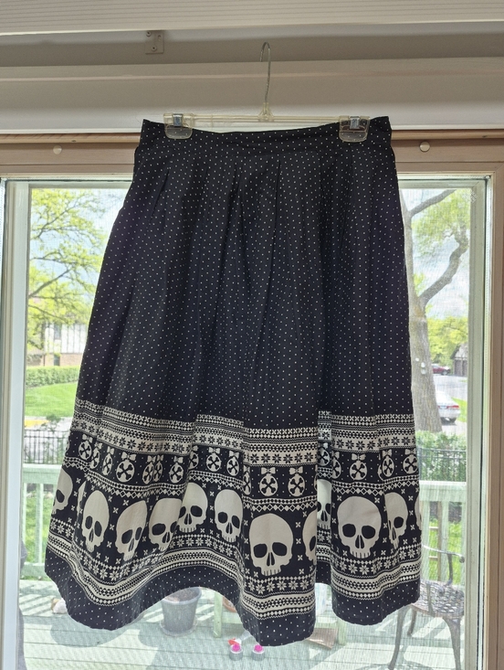 Hell Bunny Dresses & Skirts - Medium Hell Bunny For Modcloth Skull Skirt